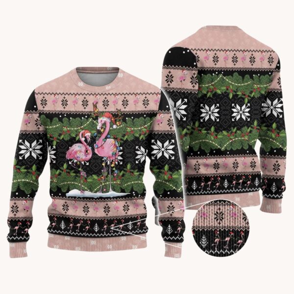 Flamingo Christmas Ugly Sweater