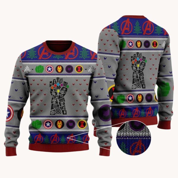 Superhero Icon Ugly Christmas Sweater