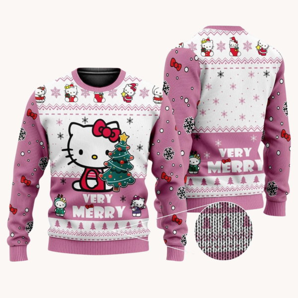 3D Hello Kitty Christmas Ugly Sweater