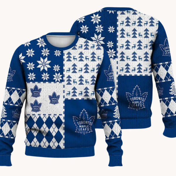 Toronto Maple Leafs Ugly Sweater Christmasv1